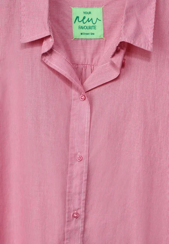 Streifen Hemdbluse - cozy pink