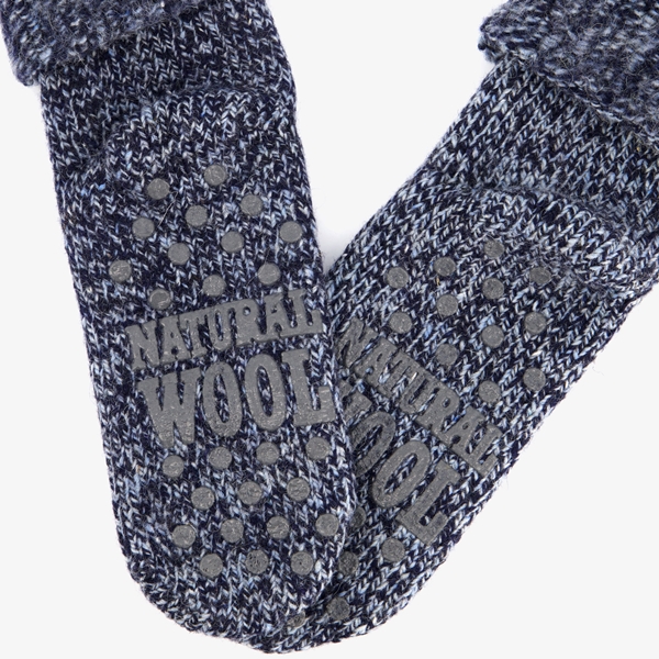 1 paar heren antislip sokken blauw