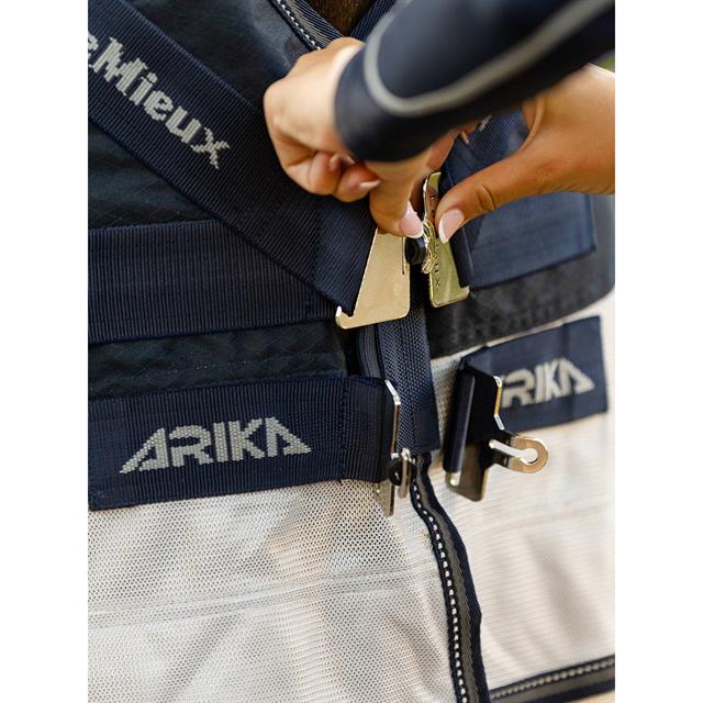 Vliegendeken LeMieux Arika Shower-Tek Met Hals Middenblauw-grijs
