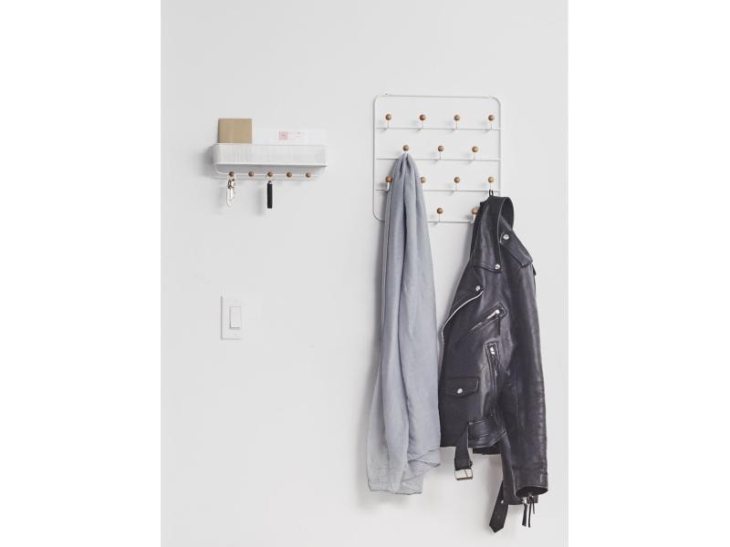 Umbra Türgarderobe Estique 14 Haken, Weiss Garderobe für für die Türe oder an die Wand