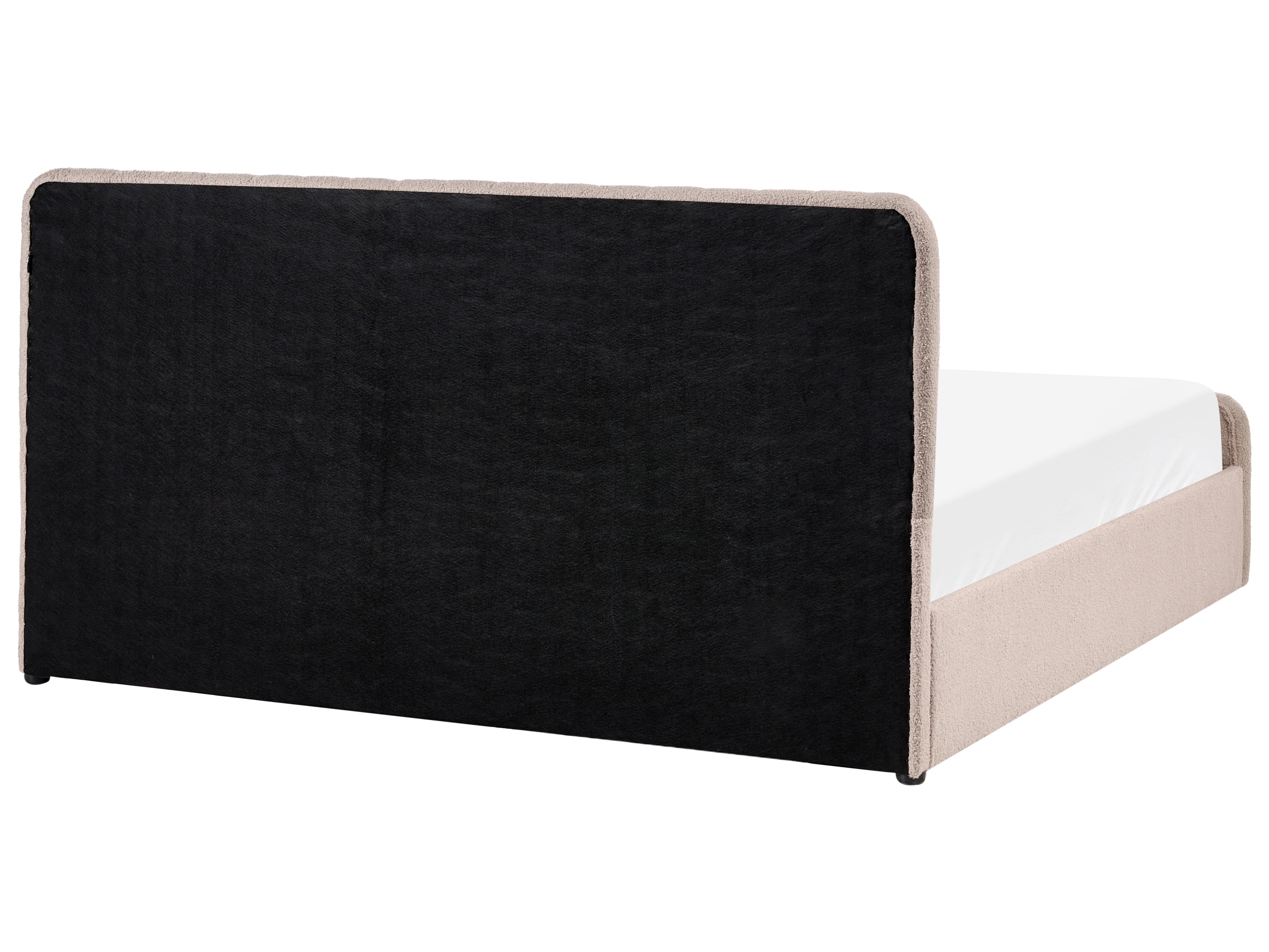 Bed met opbergruimte Bouclé LUNAN 180 x 200 cm Beige