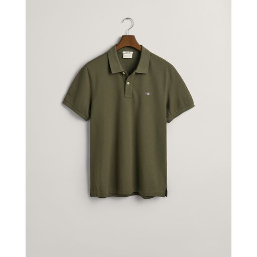 GANT Shield Piqué Polo T-shirt, Juniper Green, XL