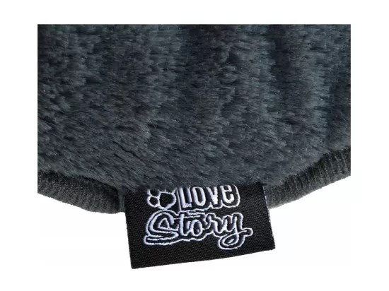 Panier rond avec coussin amovible - Noir - D 60 cm - Gamme Newton