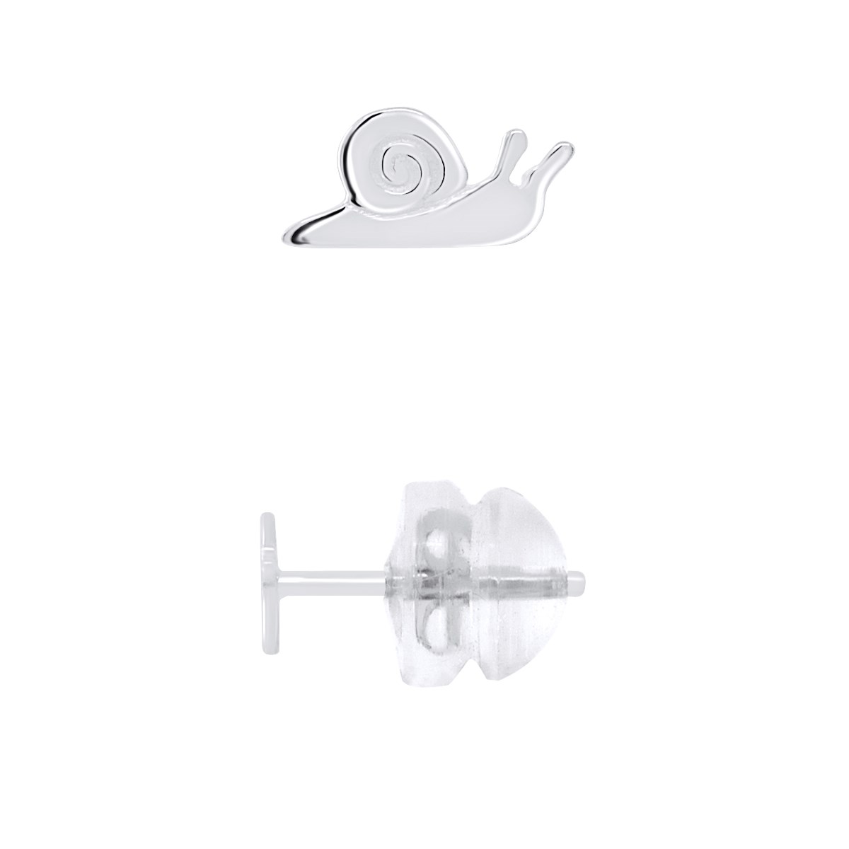 Boucles d'Oreilles ESCARGOT - Or Blanc