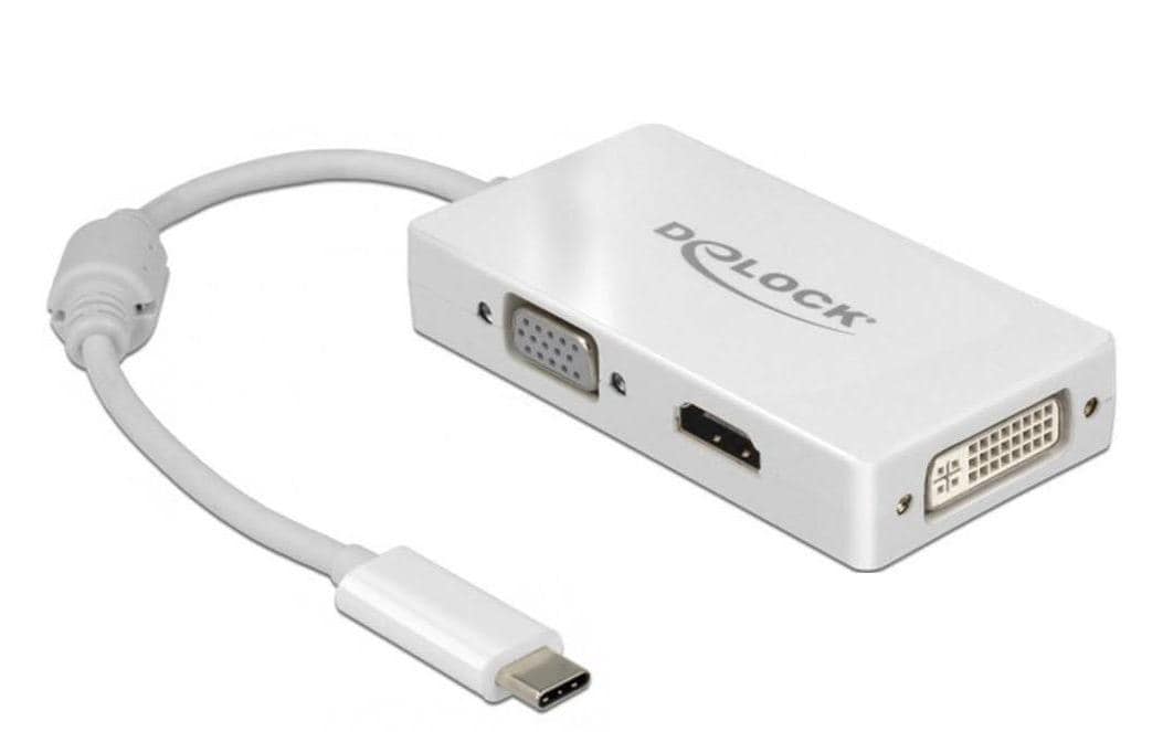 Multiadapter 63924  USB-C - DVI-D/HDMI/VGAUSB-C-Adapter mit VGA-, HDMI- und DVI-D-Ausgang