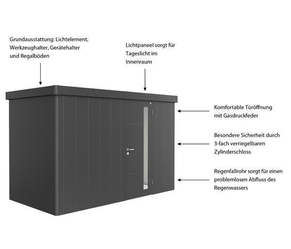 Biohort Gerätehaus Neo 1D, ca. B348/H222/T180