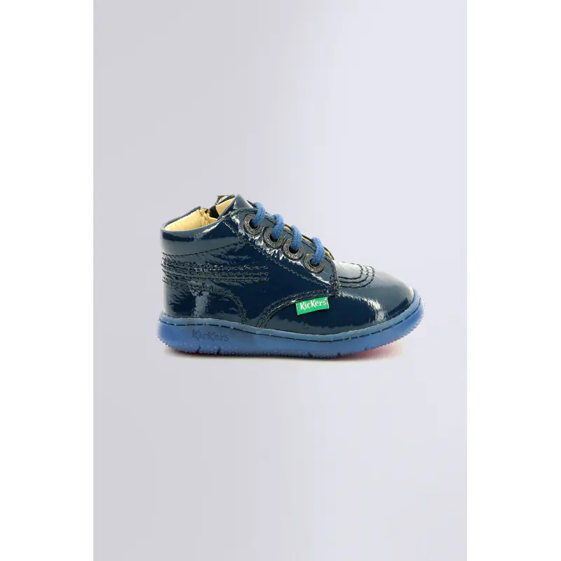 KICKBILLISTA BLEU VERNIS BOTTILLONS Cuir Fille