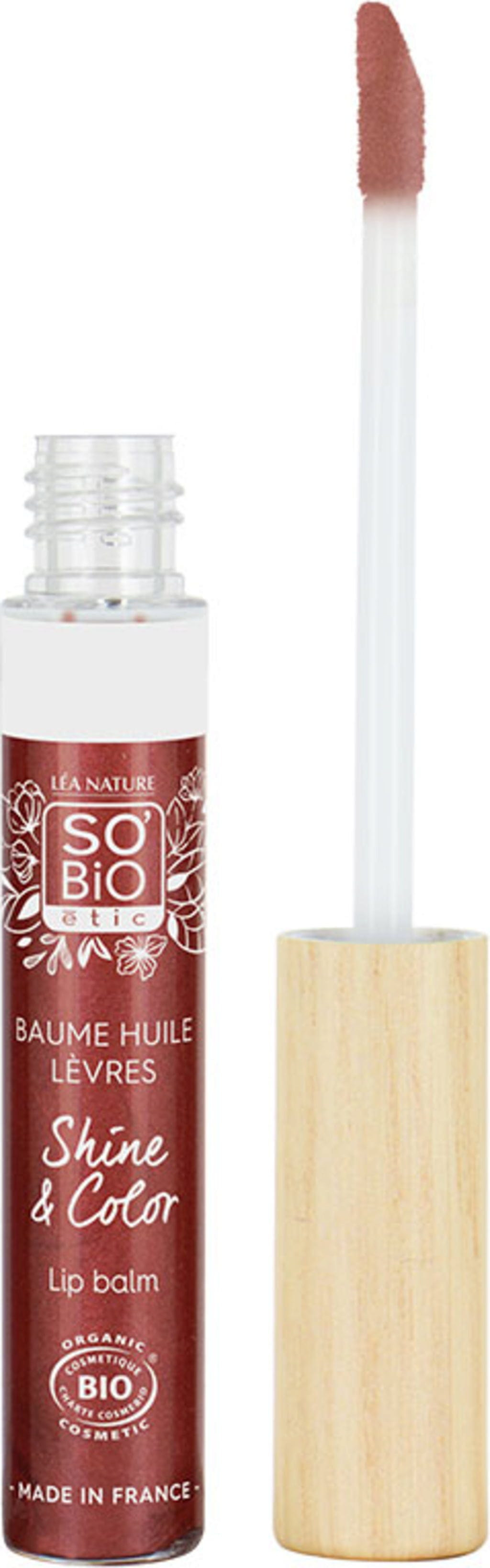 LÉA NATURE SO BiO étic  Shine & Color Lippenbalsam, 41 Rose Précieux (5 ml)