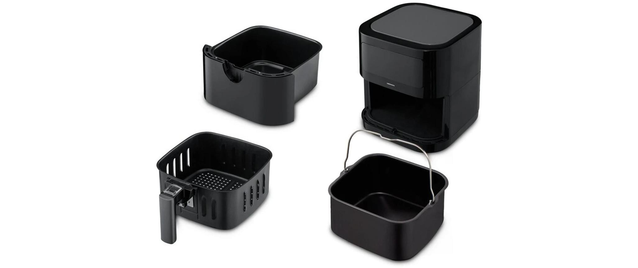 Heissluft-Fritteuse MD 11740 5.2 l, SchwarzFritteuse mit hochwertiger Corflon-Ultra-Antihaftbeschichtung