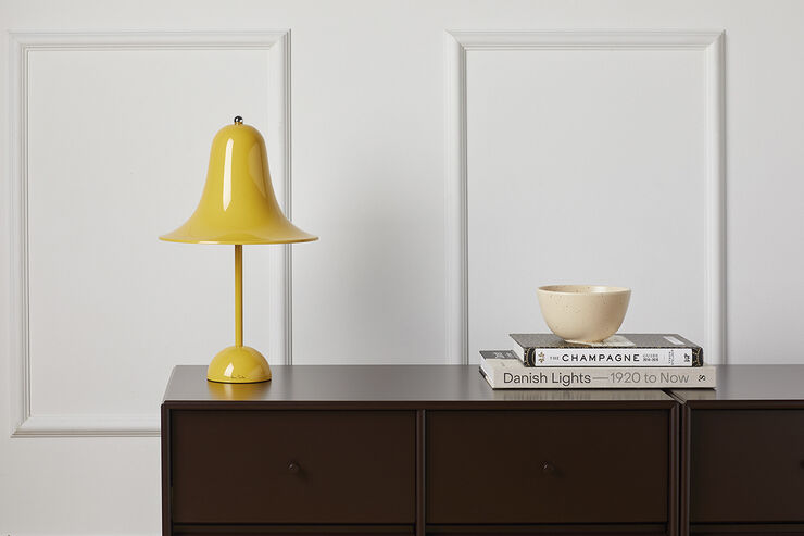 Verpan Pantop Ø23 Portable Table Lamp Warm yellow