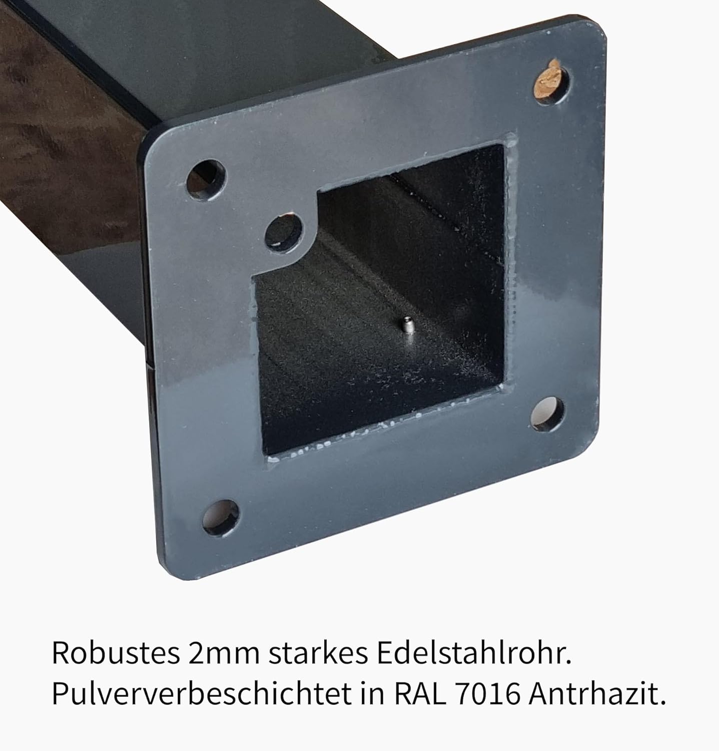 DIE-LADESÄULE - Ladesäule, Standfuß, Stele, Base für Huawei Wallbox - aus Edelstahl - mit Dach und Kabelhaken - pulverbeschichtet - anthrazit - deutsche Herstellung