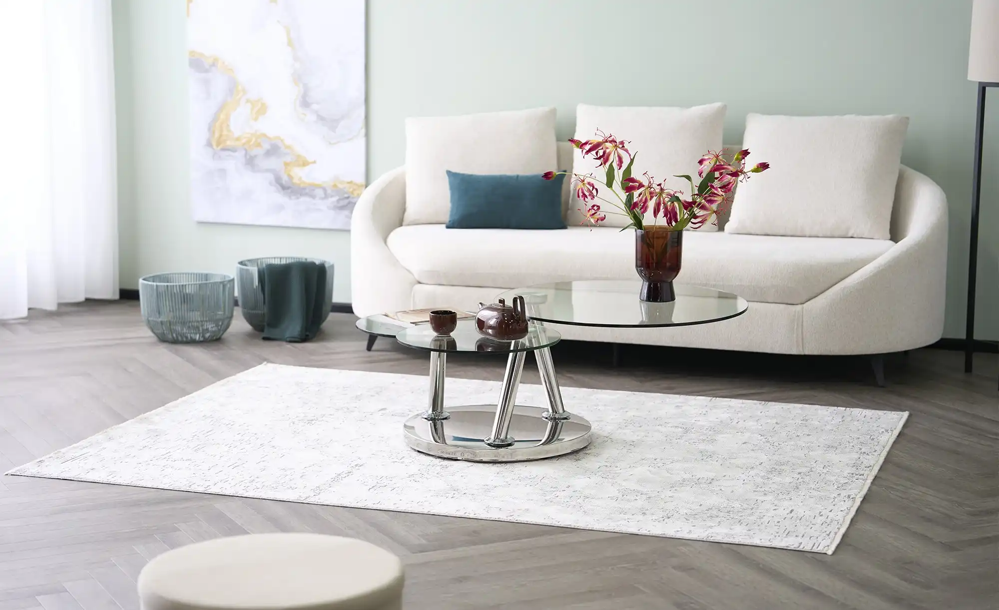 Couchtisch mit drehbaren Tischplatten Conigli