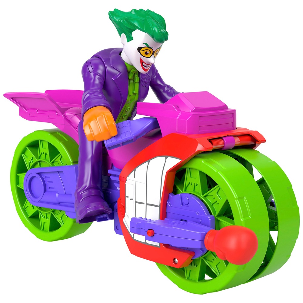 Imaginext DC Super Friends The Joker XL Figur und Laff Cycle Fahrzeugset