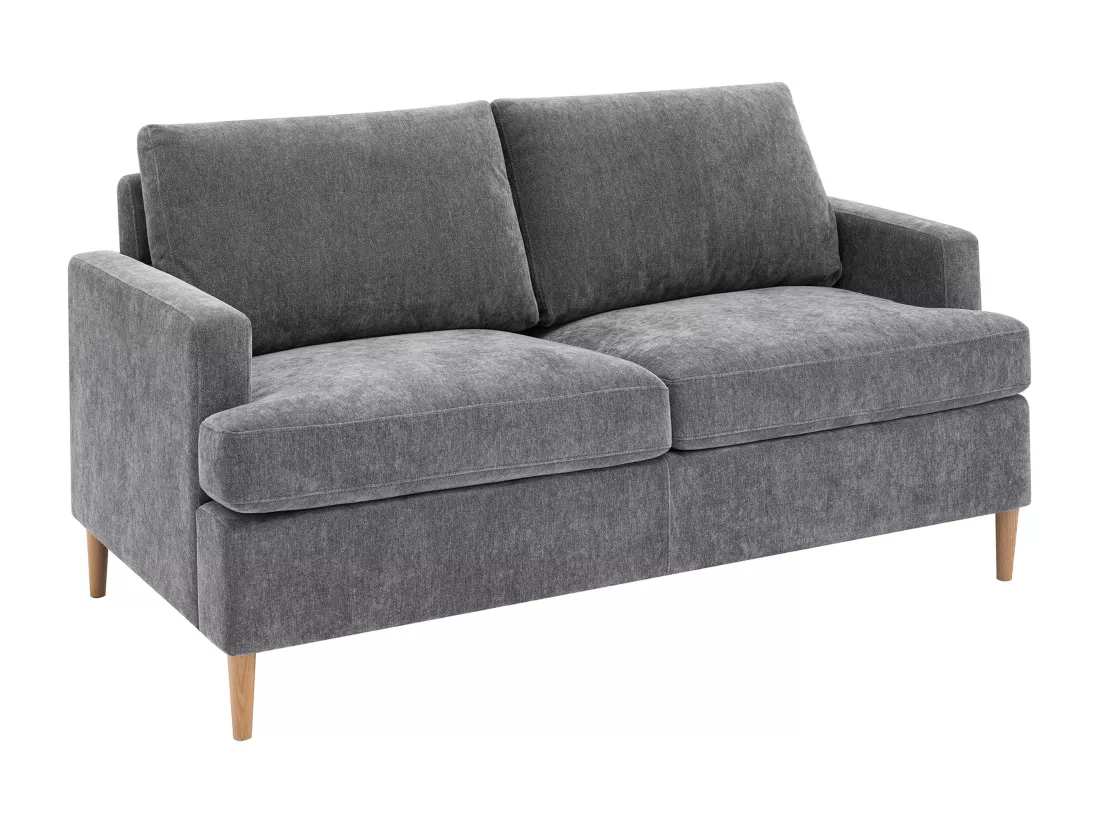 Canapé 3 places convertible en tissu gris COPONA