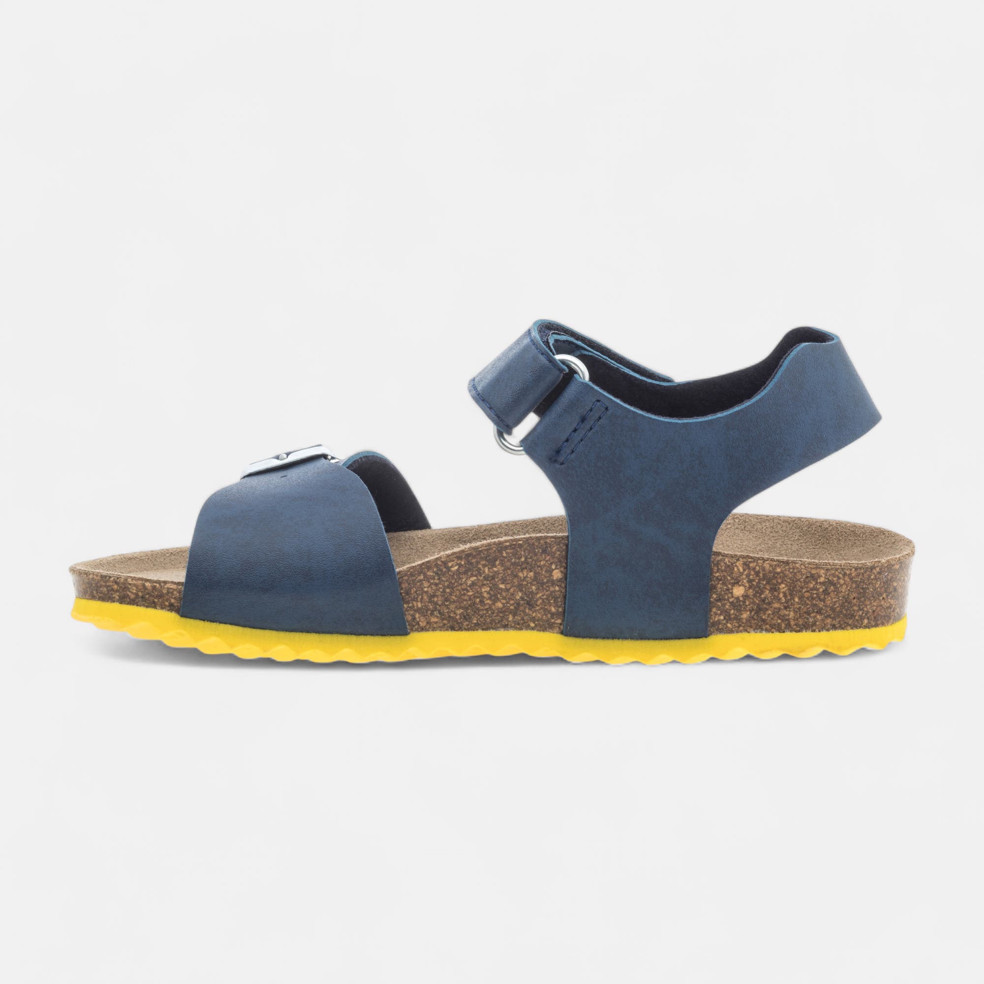 Mules semelle liège Garçon bleu