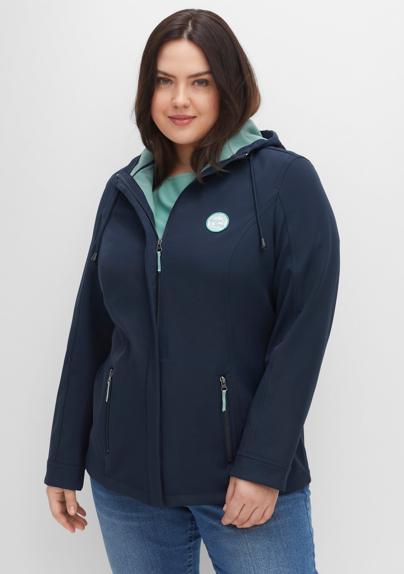 Sheego Softshelljacke mit Kapuze