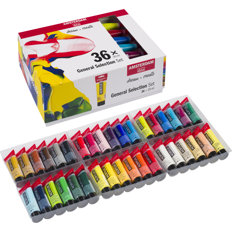 Amsterdam Acrylfarben, 20 ml, assortiert, 36 Stück