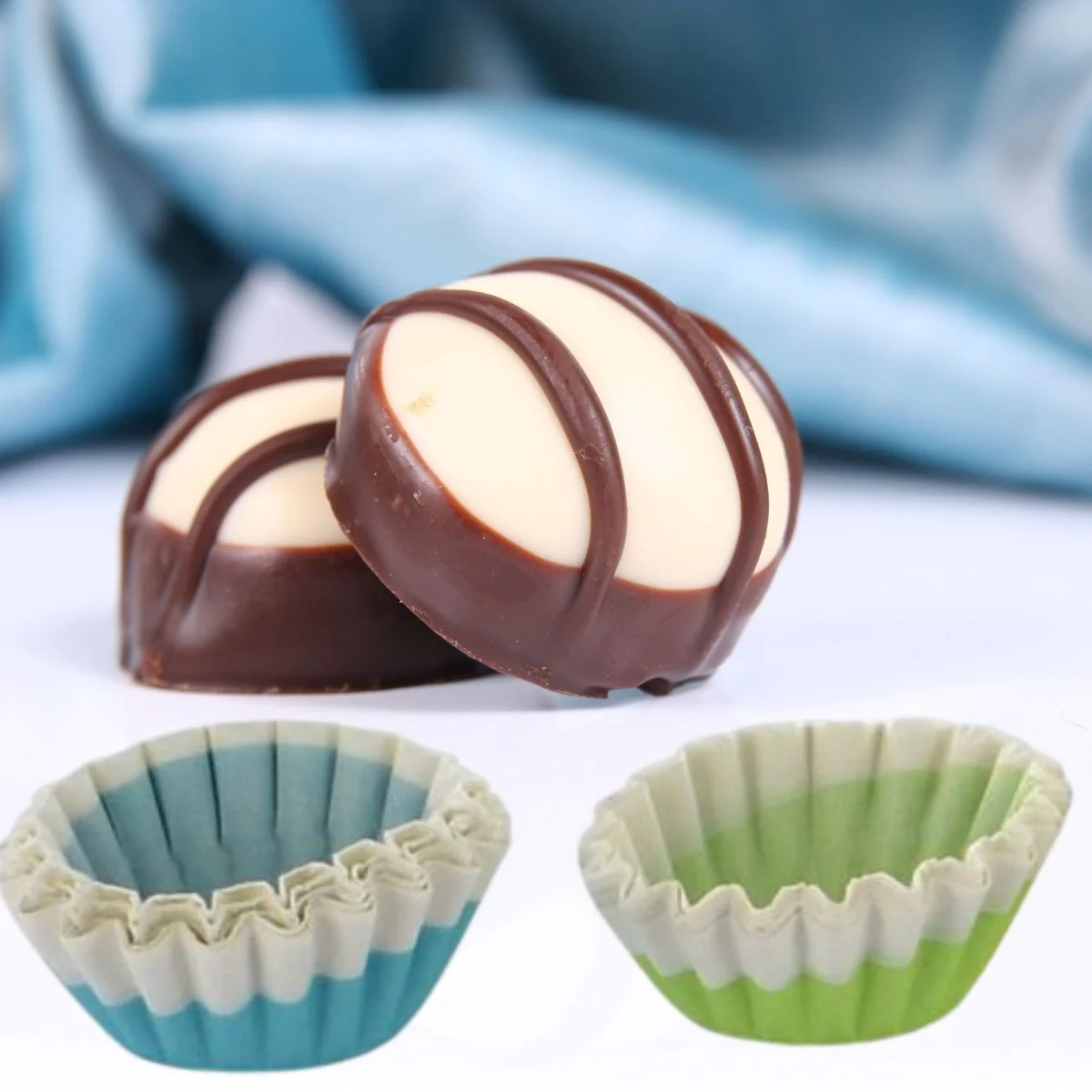 Lot de 100 barquettes alimentaires en papier 2,5 cm Smart pastry Zenke