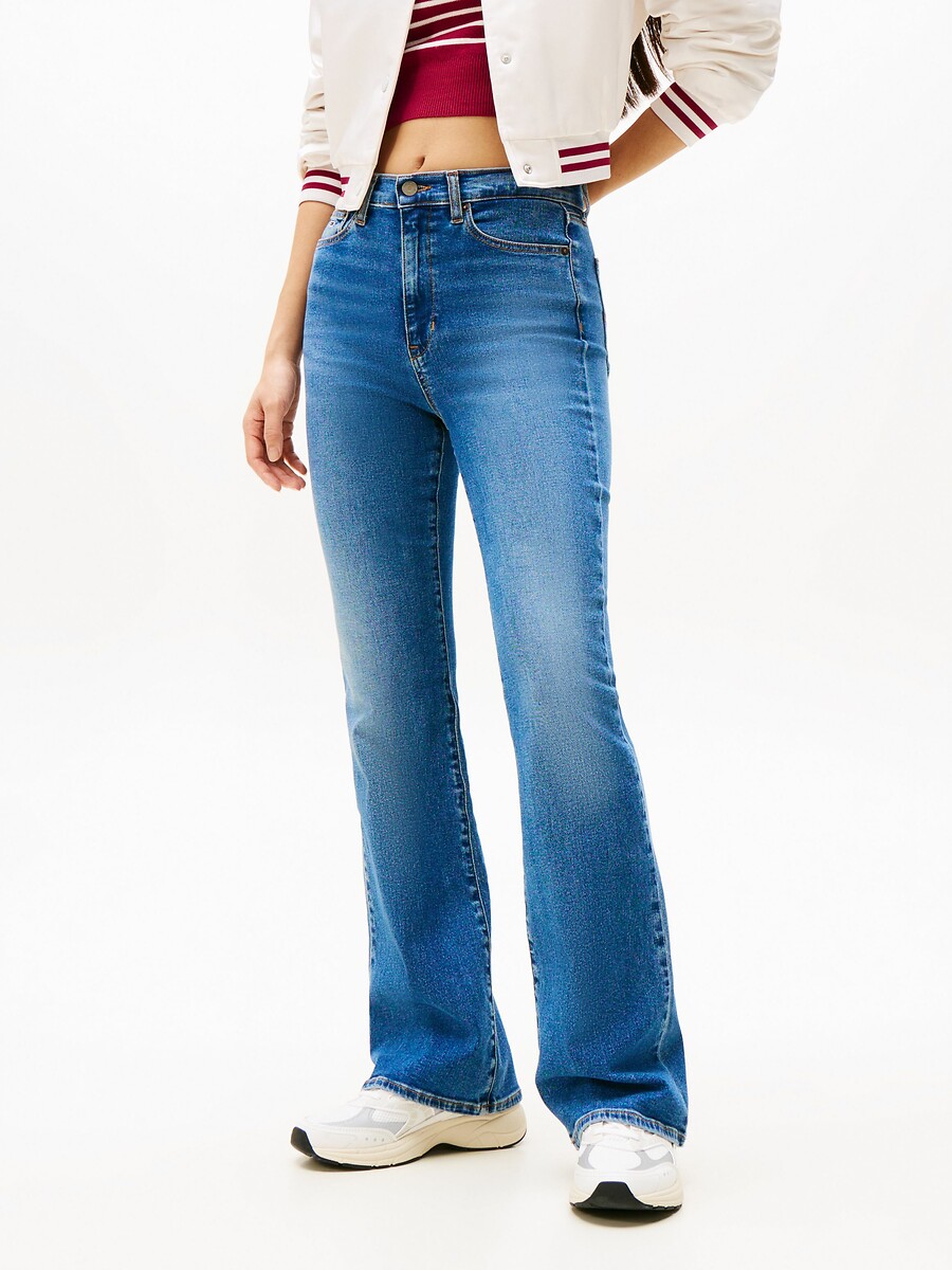 TOMMY JEANS<br>Calça flare com cintura alta