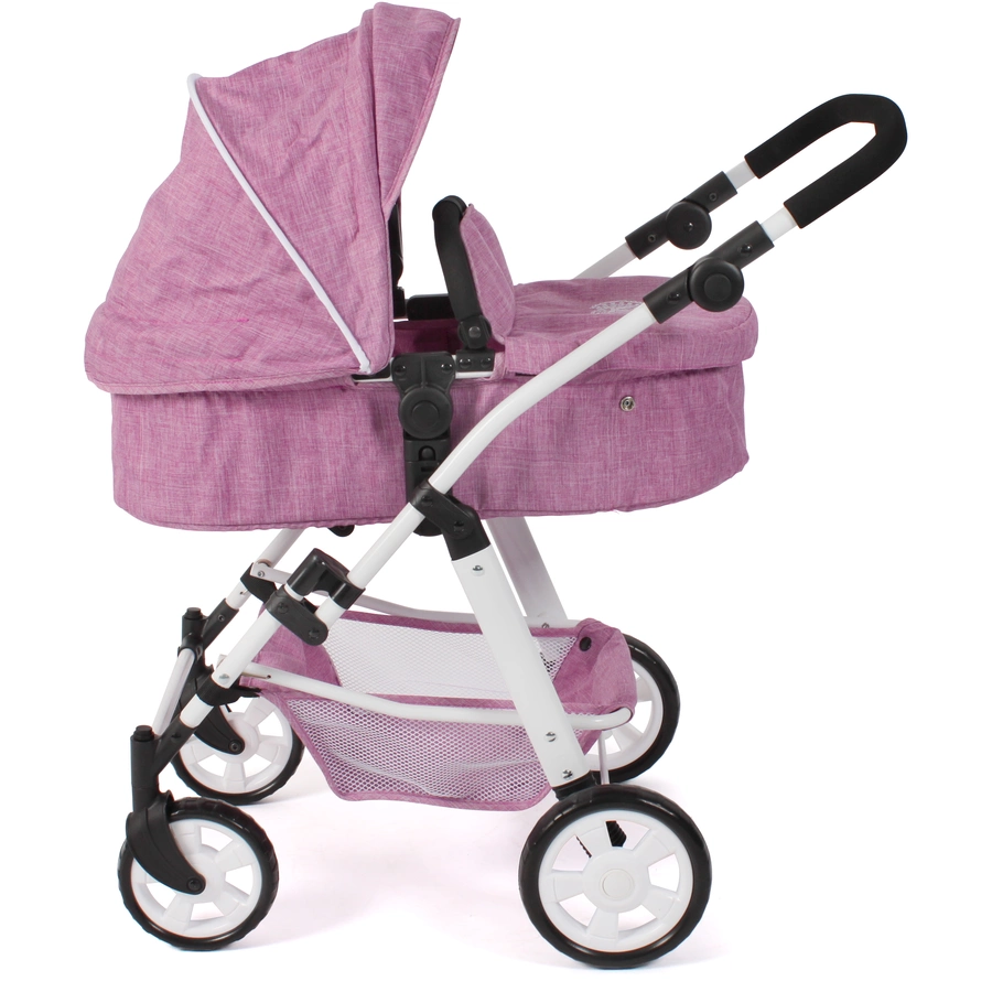 BAYER CHIC 2000 Kombi-Puppenwagen NELE Jeans pink