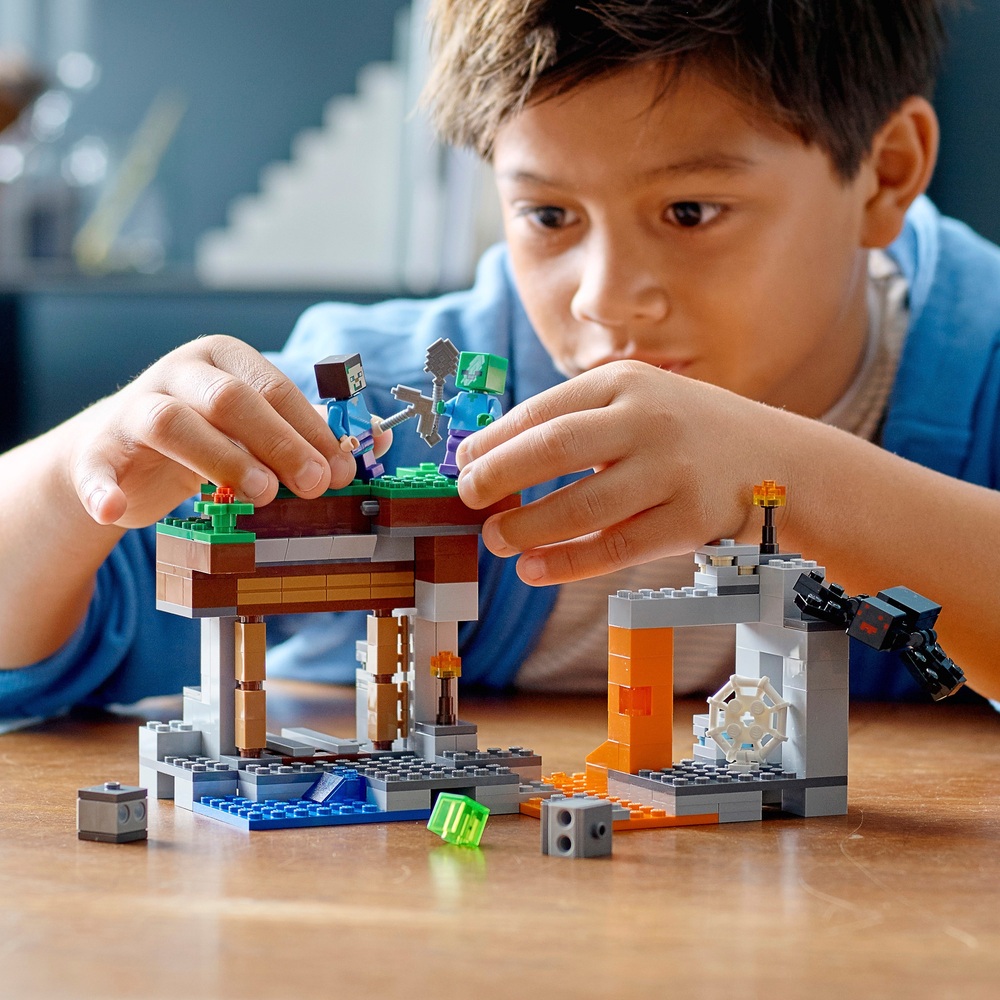 LEGO Minecraft 21166 Das verlassene Bergwerk-Set mit Figuren