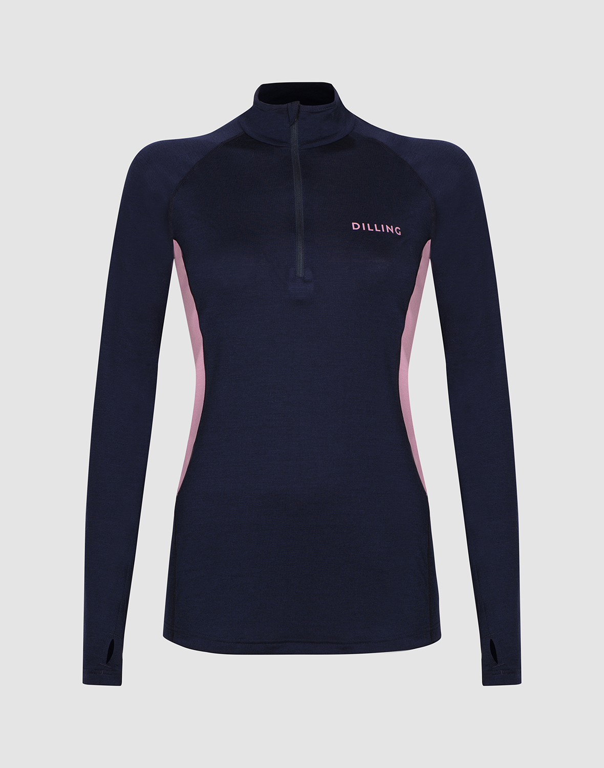 Shirt met halve rits van merinowol voor dames - Gratis