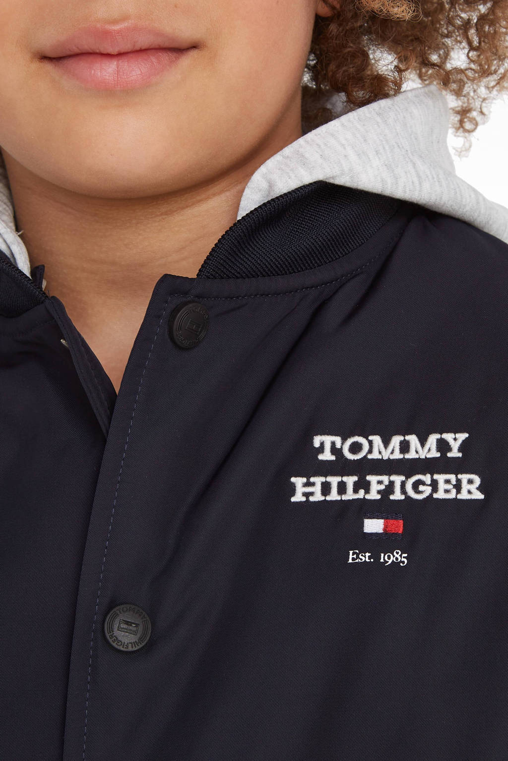 Tommy Hilfiger baseball jacket met logo zwart