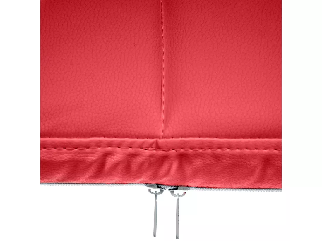 Chaise gondole - Similicuir & Métal noir mat - Rouge - Canada B
