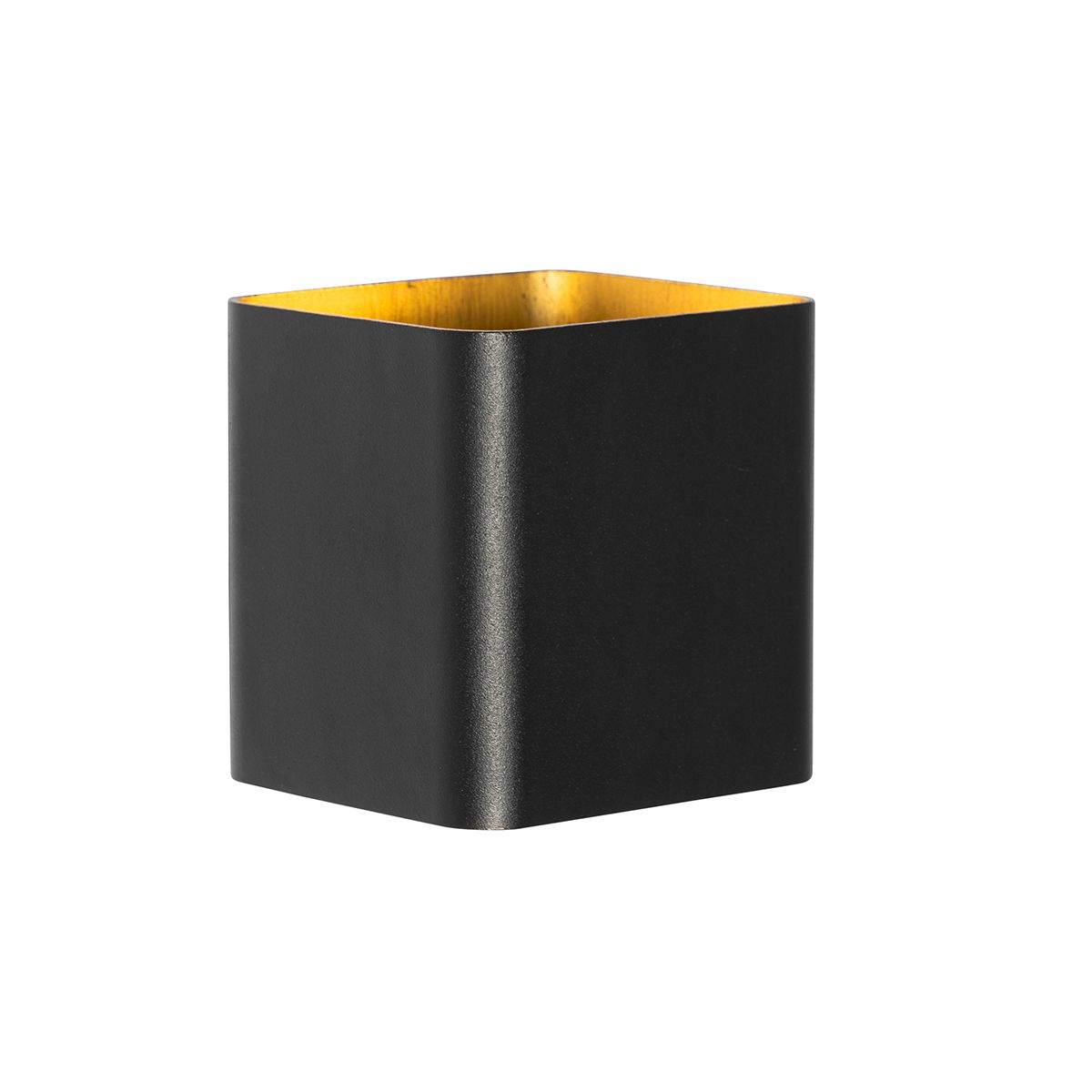Moderne wandlamp zwart incl. LED IP54 vierkant - Evi
