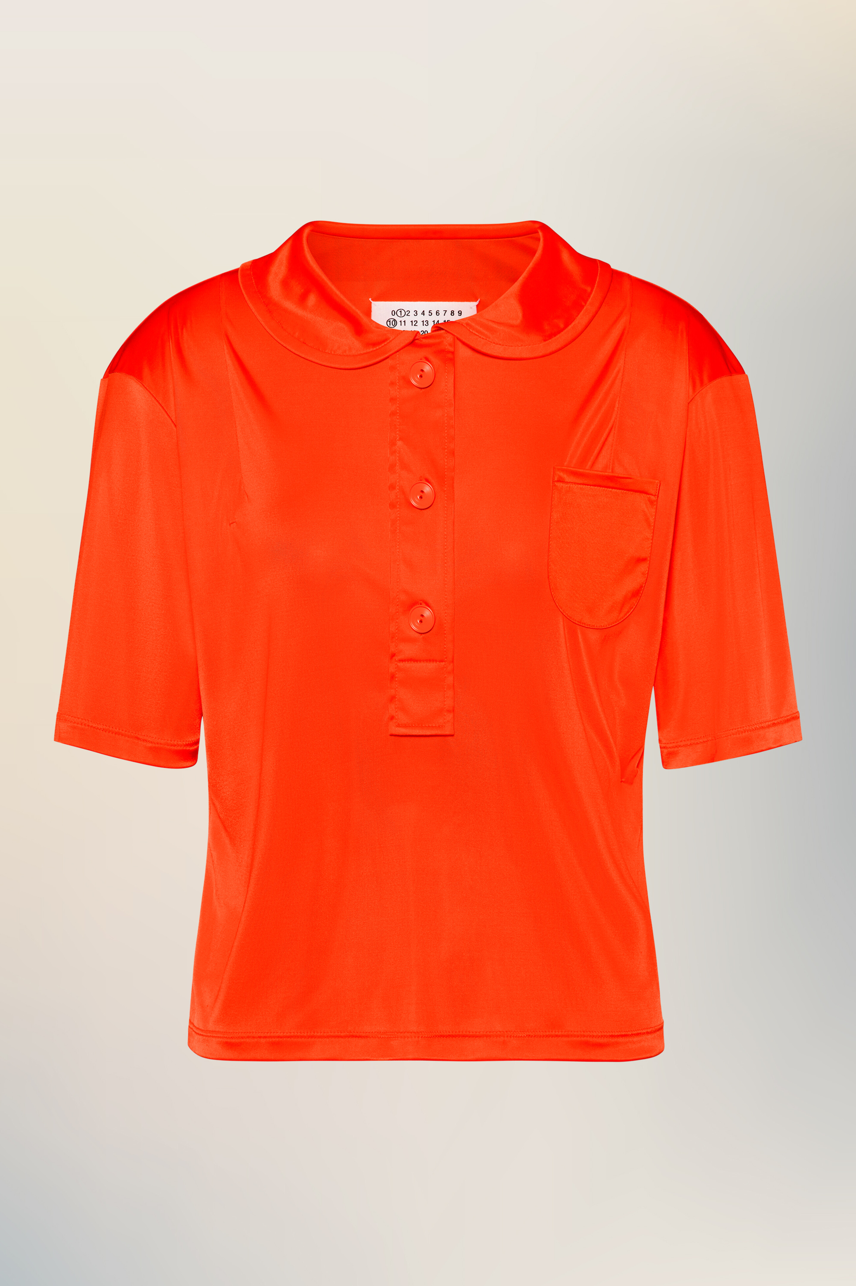 Polo orange en viscose pour femme Papaye