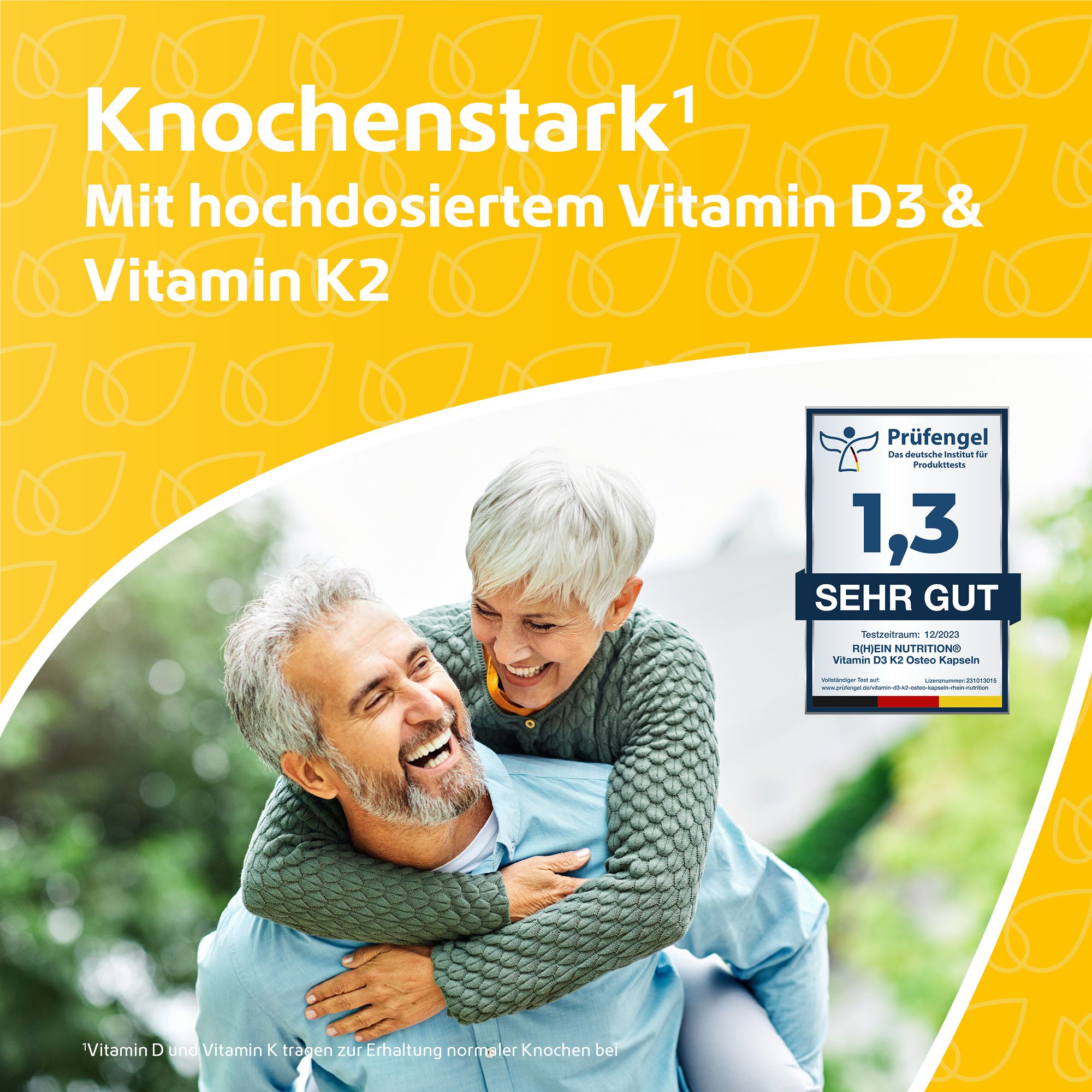 R(h)ein Nutrition Vitamin D3 + K2 Osteo 2.000 I.E. Vitamin D3 + 80 µg Vitamin K2