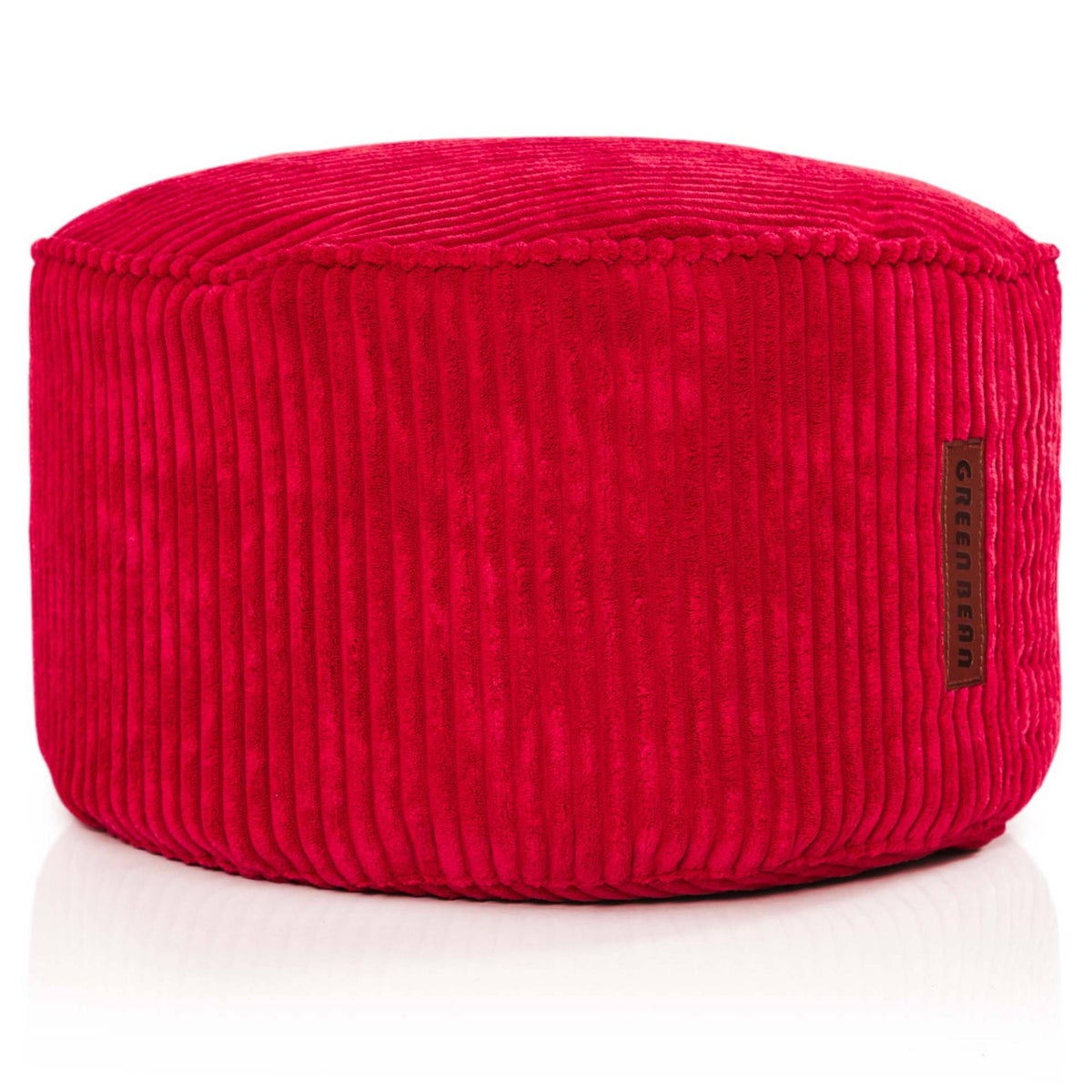 Groene bonen poef kussen 45x25cm met EPS kralen vulling & corduroy stof vloerkussen ligstoel kussen zitkussen poef fauteuil kinderen volwassenen stoffen kruk opbergruimte rood