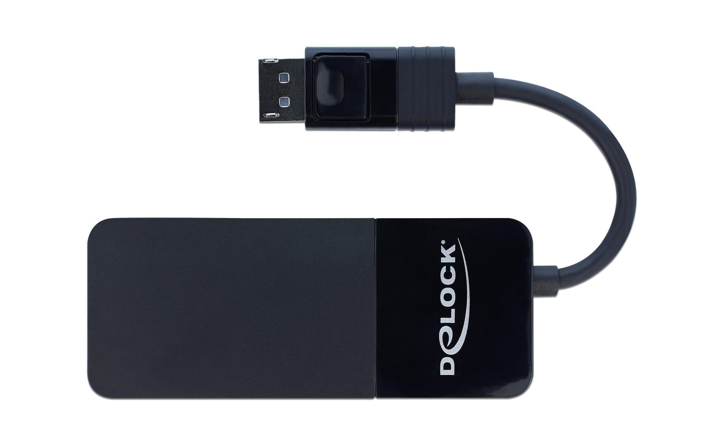 3-Port Signalsplitter Displayport, 4K/60Hz unterstützt MSTDelock DisplayPort 1.4 Splitter 1 x DisplayPort in > 3 x DisplayPort out