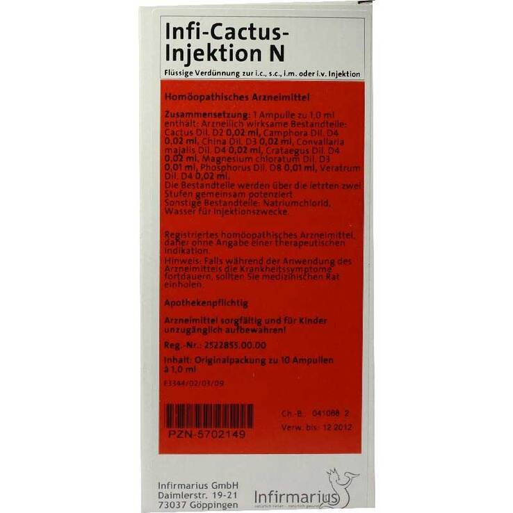 INFI Cactus Injektion N, 10X1 ml
