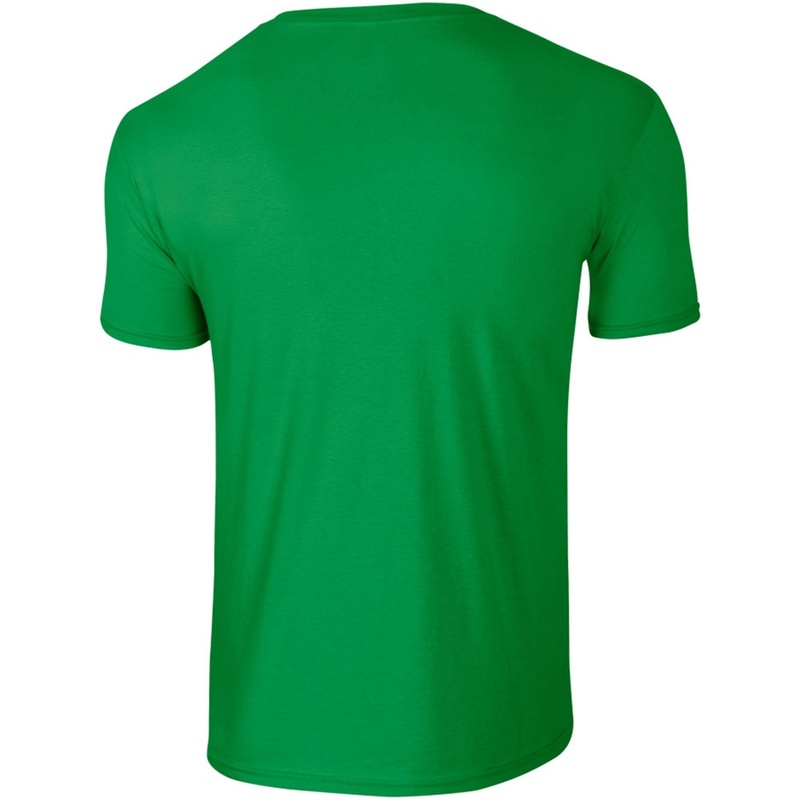 Camiseta básica de manga curta macia, 100% algodão grosso, Gildan