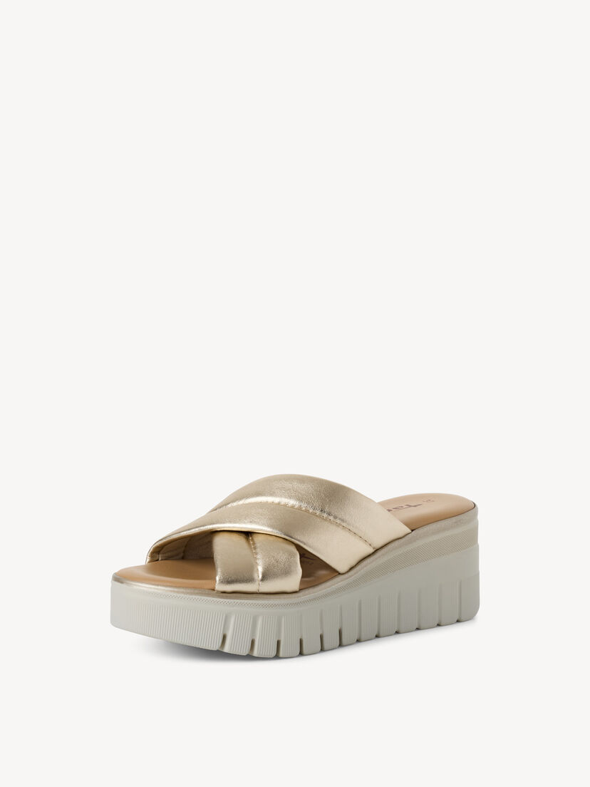 Leren Slipper - goud