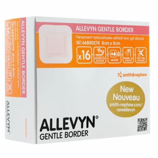 Pansement Allevyn Gentle Border pour Plaies Peu Exsudatives