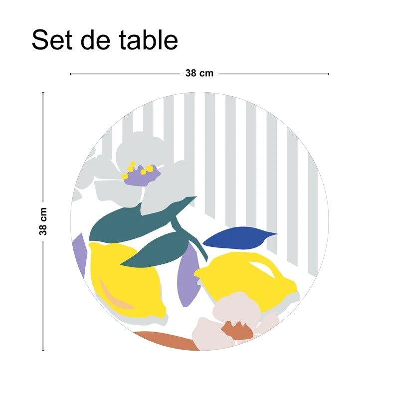 Lot de 4 sets de table L 38xl 38cm - FRAICHEUR 99deco