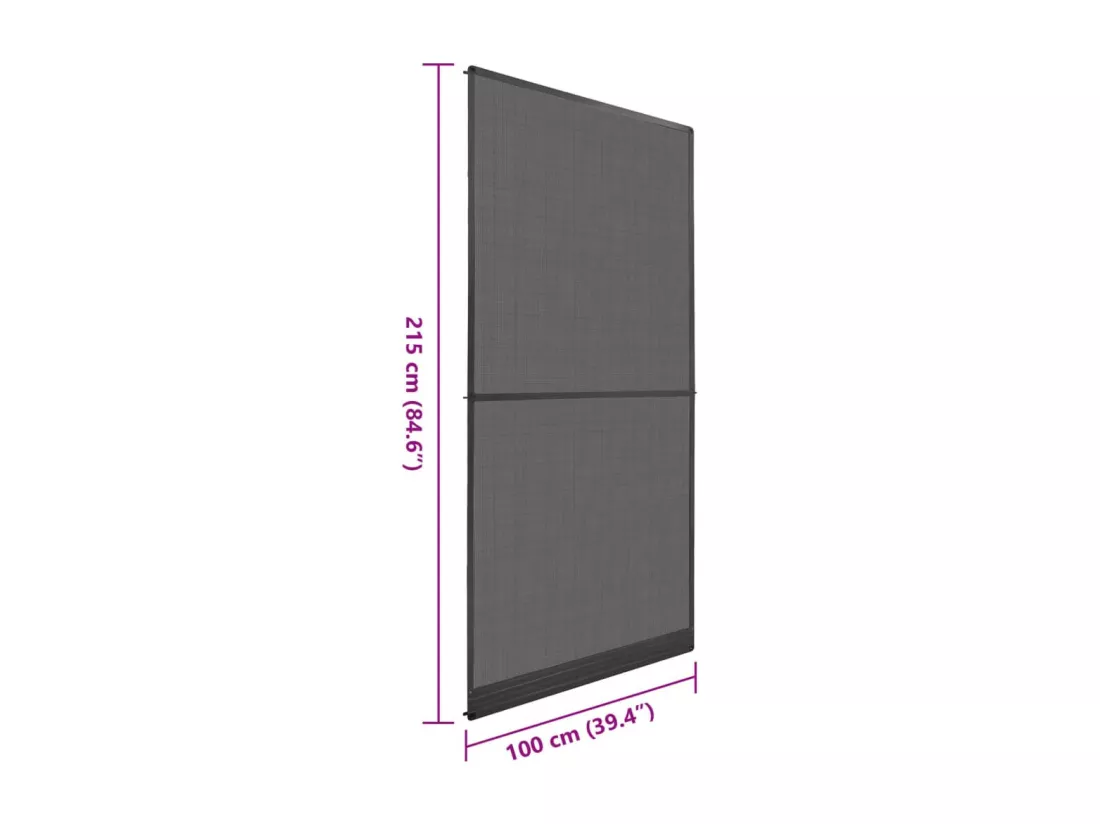 Moustiquaire à charnière pour portes Anthracite 100x215 cm