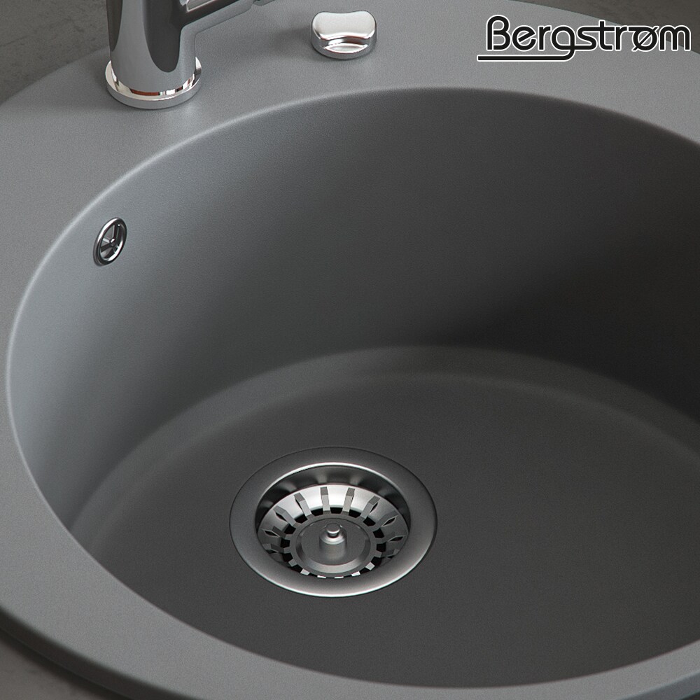 Granit Spüle Küchenspüle Einbauspüle Spülbecken+Drehexcenter+Siphon Grau
