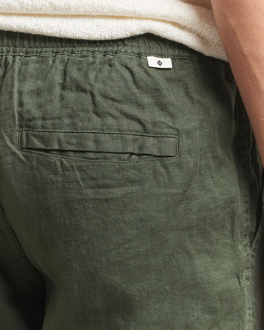 Samsøe Samsøe Jabari Linen Drawstring Trousers Climbing Ivy