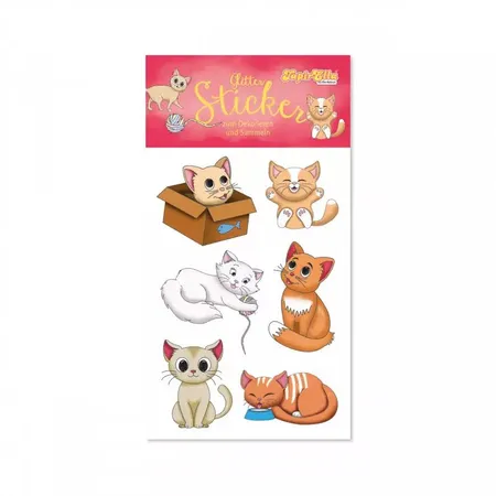 Lutz Mauder TapirElla Glitter-Sticker niedliche Katzen