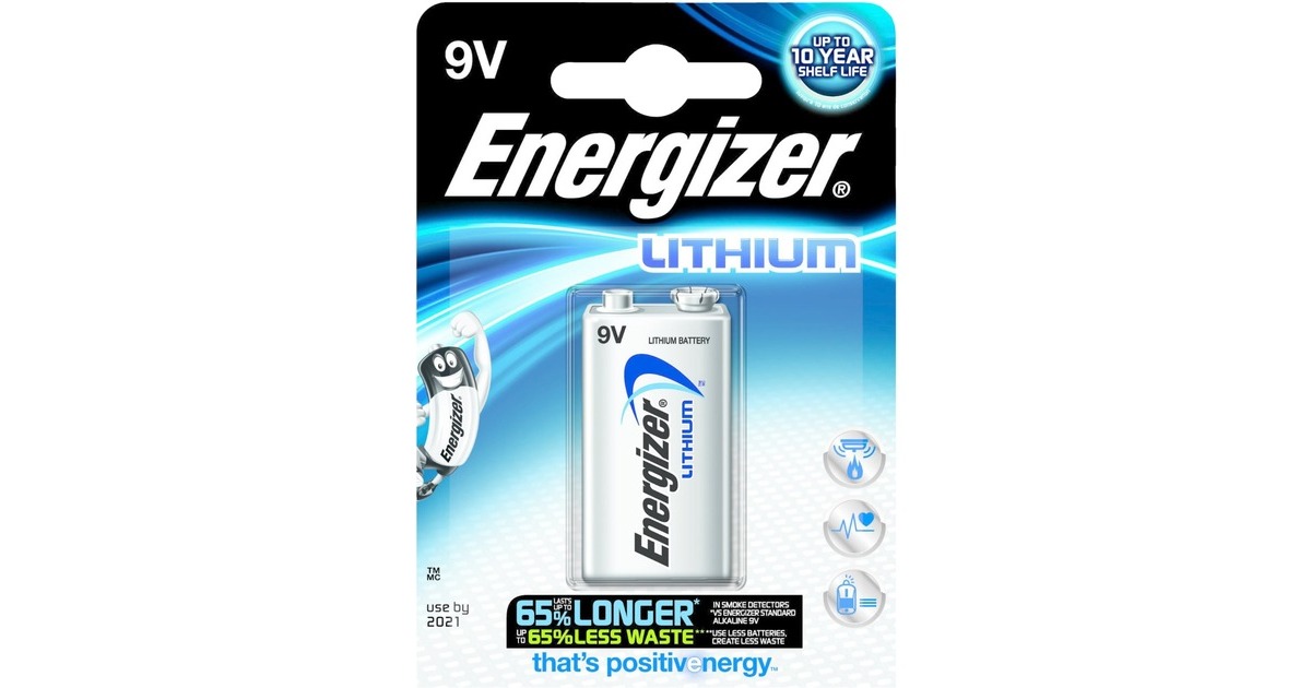 Energizer Lithium Ultra battery 9V batterij