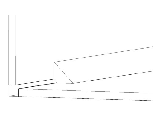 Konsta driehoeksstrip, ruw grenen, 14x14x2000 mm