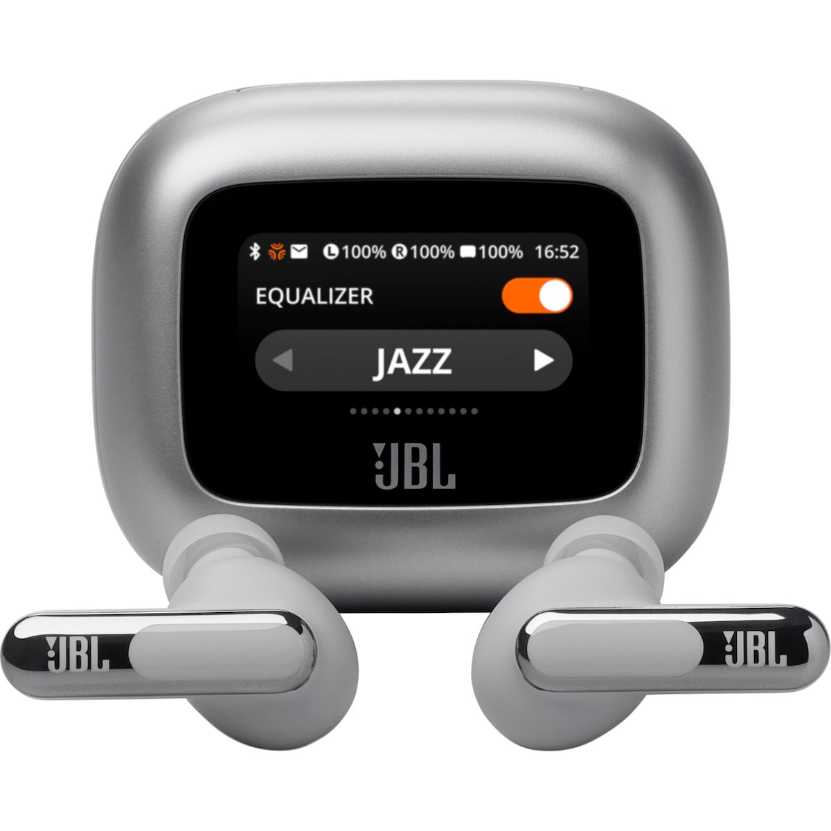 JBL Live Beam 3 helt trådløse in-ear hodetelefoner (sølv