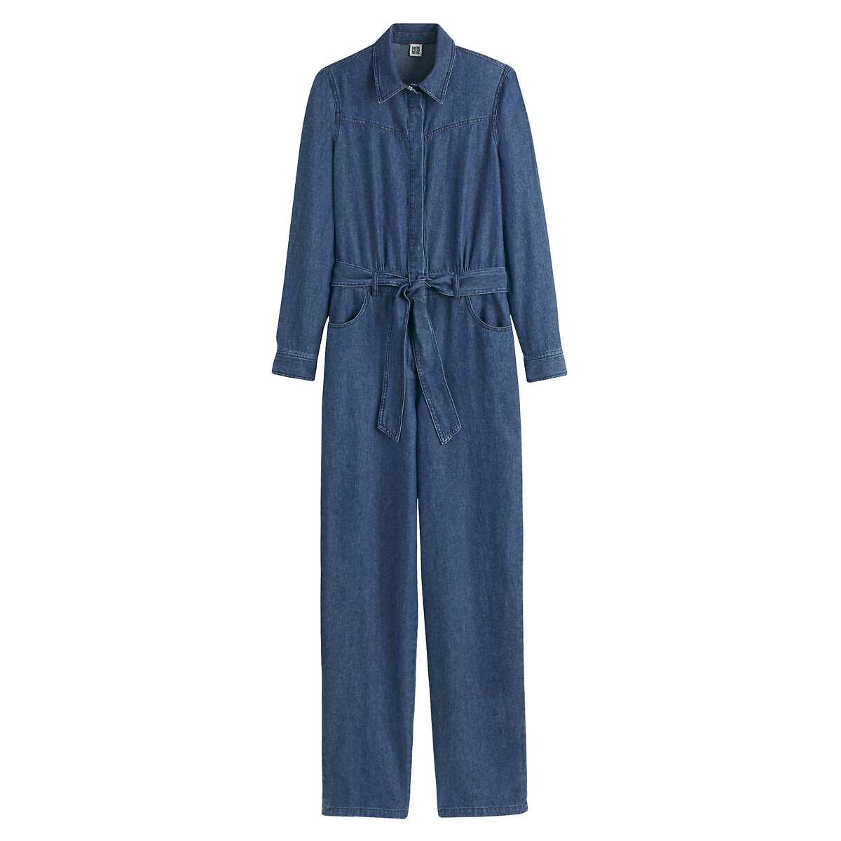 COLEÇÃO LA REDOUTE<br>Macacão em jeans claro