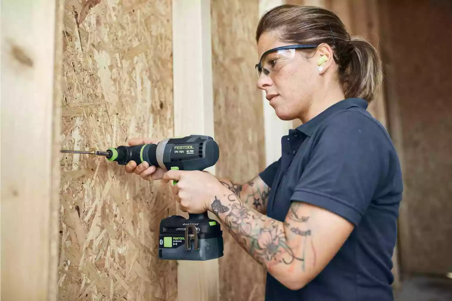Festool TPC 18/4 I-Basic-Set 18V Li-Ion accu klopboormachine body incl. accessoires in systainer - 75Nm