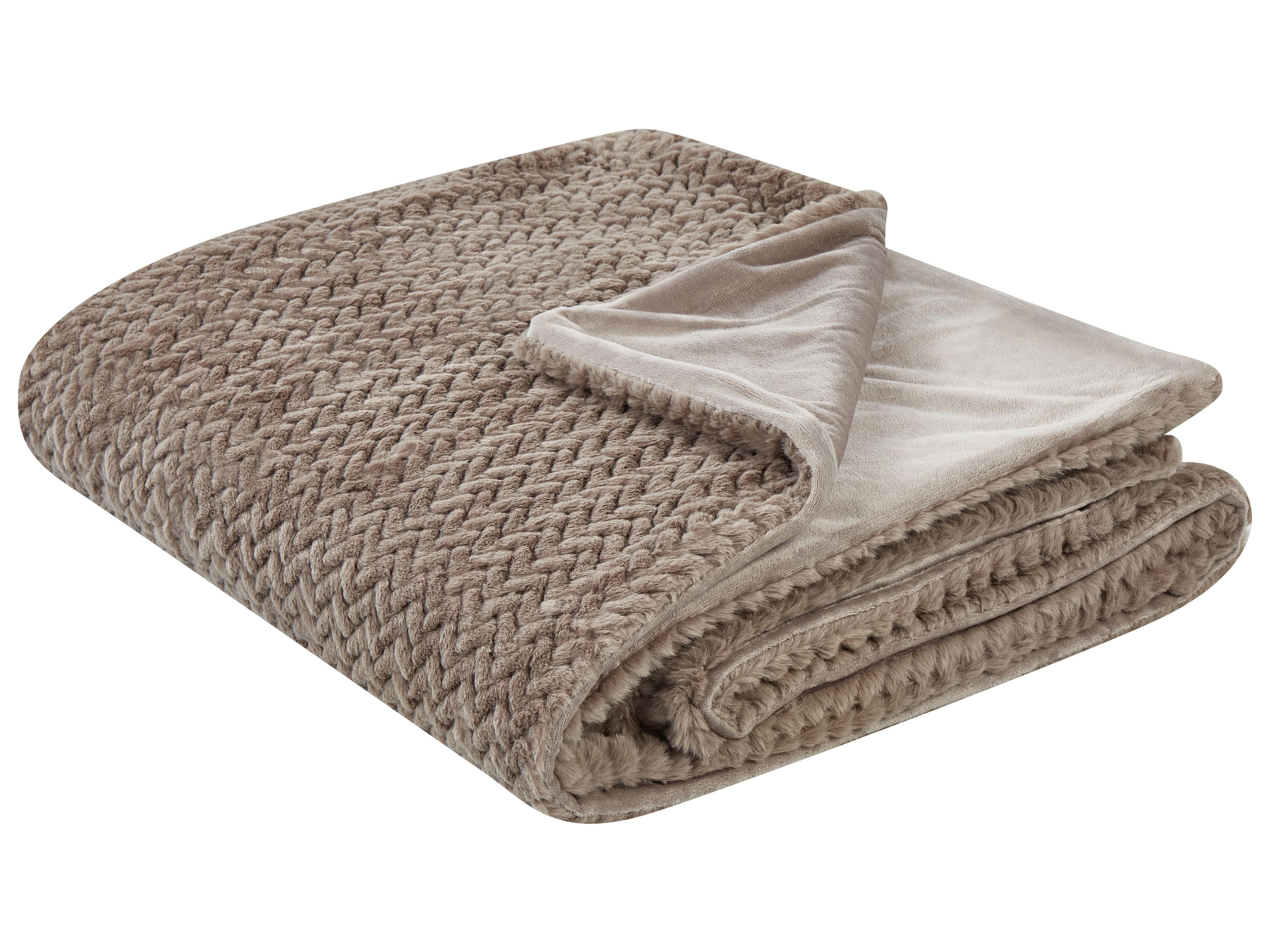 Sprei SURMI Nepbont 150 x 200 cm Lichtbruin