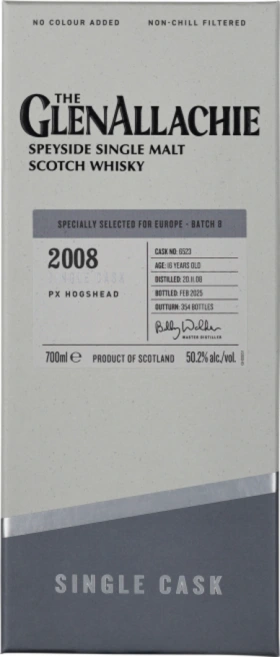 GLENALLACHIE 16 YEARS 2008 PX SHERRY 70CL