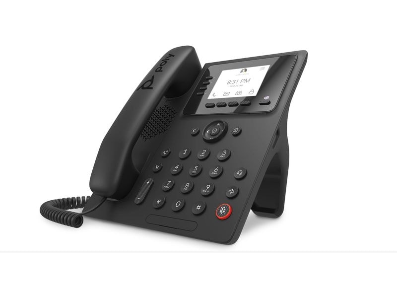 HP Tischtelefon Poly CCX 350 Microsoft Teams Schwarz Microsoft Teams-Telefon der Einstiegsklasse mit erstklassiger Audioqualität